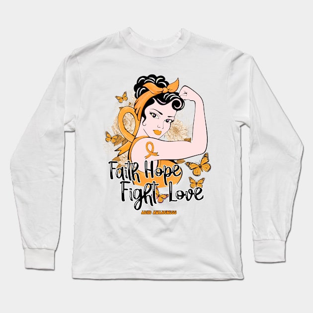 ADHD Awareness Awareness - Strong girl fight hope love Long Sleeve T-Shirt by JerryCompton5879